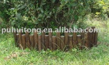 wooden pillar garden fence