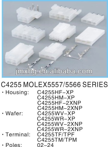 MOLEX 5557 PCB male housing wire to wire connector