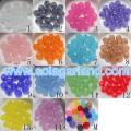 Perlas facetadas redondas translúcidas acrílicas de 4-20 mm