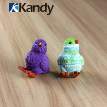 Handmake cute vivid twopurple and bule resin birds