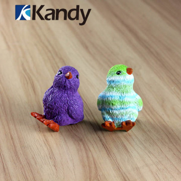 Handmake cute vivid twopurple and bule resin birds
