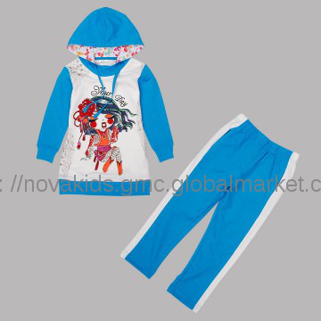 cute children\'s wear set china factory wholesale girl clothes new styl