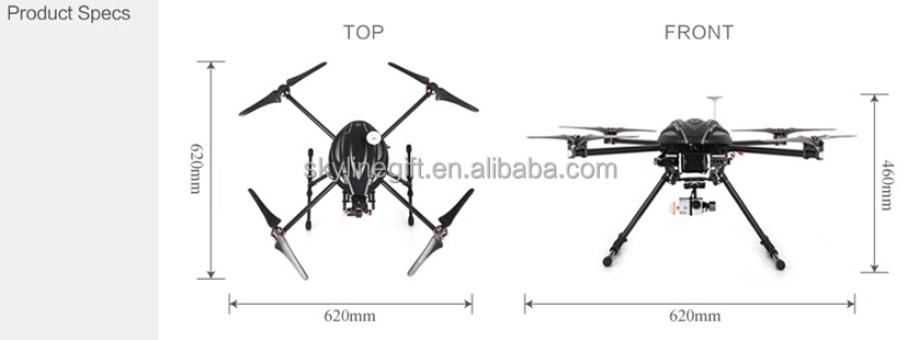 Gopro FPV Carbon Fiber black Drone Professional aerial video 4 axis quad copter UAS X800 Drone