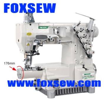 Small Horizontal Cylinder Bed Three Needle Interlock Machine