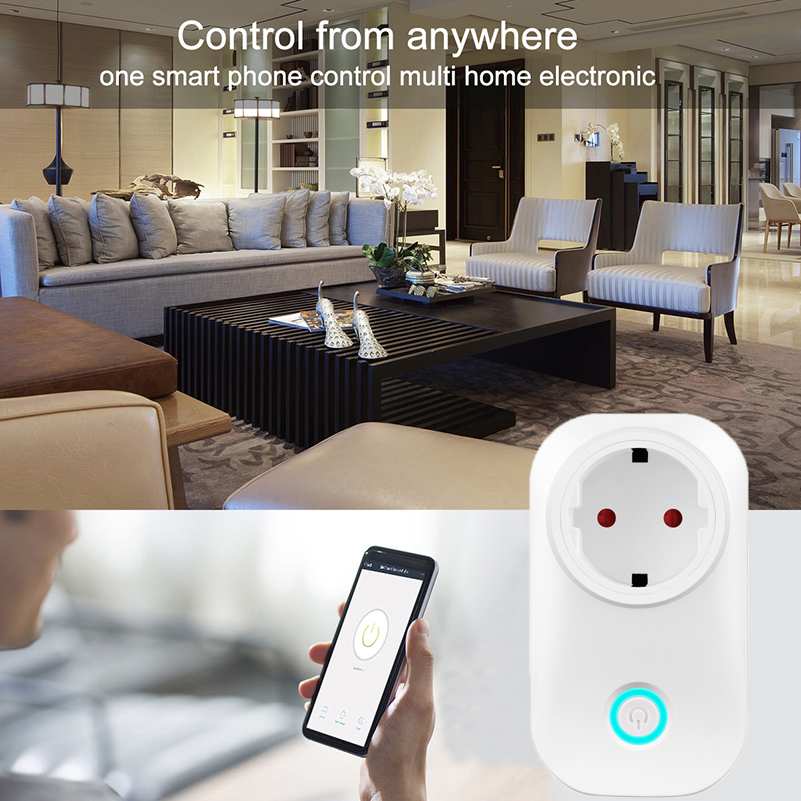 Wireless Echo Timer Google Amazon Alexa Outlet Europe EU WiFi Socket Smart Plug