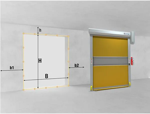 Car Wash High Speed Opening 2.0m/S PVC Plastic Roller Shutter Automatic Door
