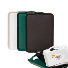 Low MOQ Rectangular Plastic Serving Trays for Cafeteria, Fast Food, and School Lunch