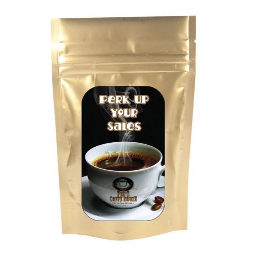 Heat Seal Ziplock Stand Up Zipper / Aluminum Foil Coffee Packaging Bags