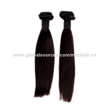 22-inch Light Yaki Peruvian Virgin Hair Weft, Harmless to Health