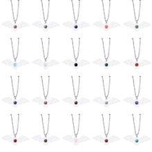 Gemstone Owl Shape Necklace,Stainless Steel Chain Necklace,Natural Stone Owl Pendant Necklace with 50CM Chain for Men Women