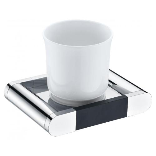 Messing Großzügiger Glashalter mit Tasse Chrom