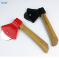 Bamboo Handle Axe Shaped Pizza Cutter Wheel