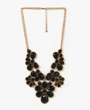 The most fashionable bib neclace with faceted zircon beads