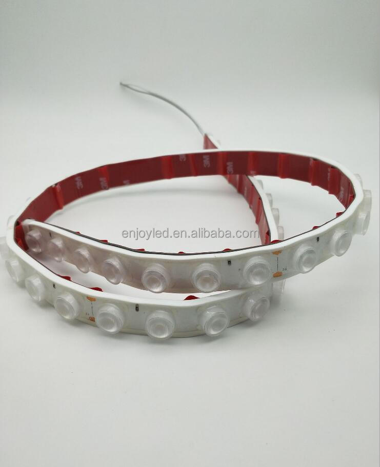 High power flexible wall washing waterproof lamp with low-voltage 24V lens 3030 bendable back lighting strip