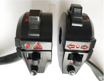 Motorcycle handlebar control Left right switch combination