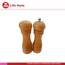 Mini wooden salt shaker and pepper mill