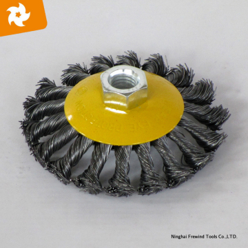 Twist Knot Circular Stainless Steel Wire bevel Brush