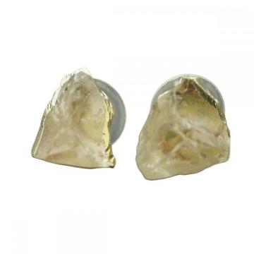 Natural Crystal Rough Stone Stud Earring