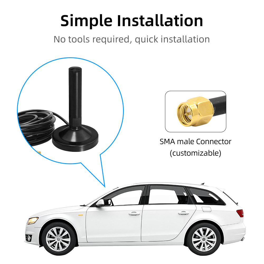 Antena de base magnética montada en vehículo de 433MHz 3 433MHz vehicle-mounted magnetic base antenna 3
