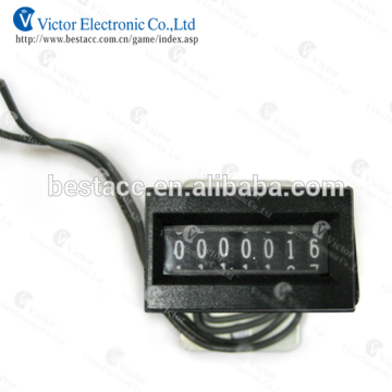 7 LCD digit counter coin meter