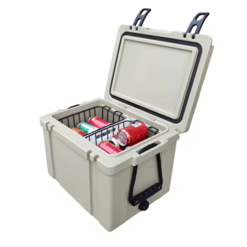 Insulated Rotomoulded 25L Cooler Box - Meat & Veg Friendly with Handle and Pull Rod