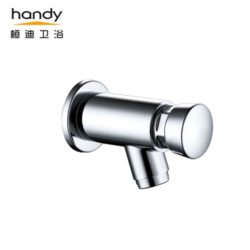 Wall-mounted hand-press delay self-closing faucet