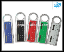 Multifunctional 10cm Plastic Ruler/Solar Calculater/Magnifying Gass