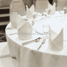 Plain White Cotton Round Tablecloths and Napkin Sets