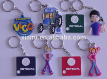happy festival time fashional girl shape rubber cool keyring