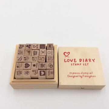 wooden letter stamp set