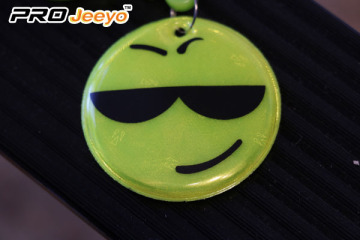 Reflective Smile Keychain With D Shap Hook