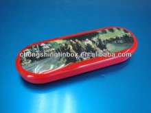 Colorful tin glasses box