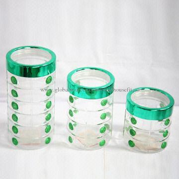 Hand-painted Glass Food Jars