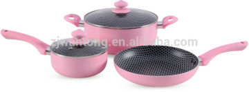 pink 5pcs Aluminum cookware set