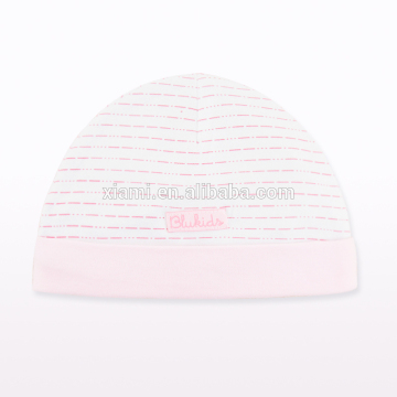 new shelves organic fabric print stripe label pure color baby cap knitting pattern