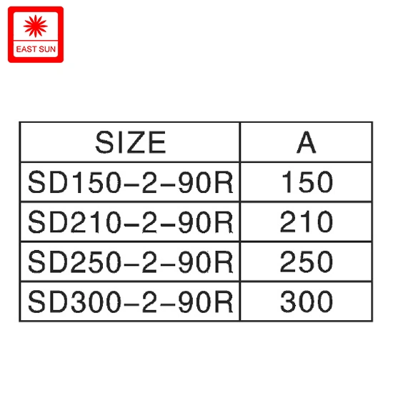 Two Arm Ways  AISI316 Glass Spider (SD-150-2-90R)  