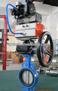 Wafer butterfly valve pneumatic regulating butterfly valve