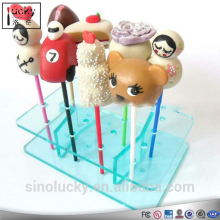 Blue acrylic lollipop display stand