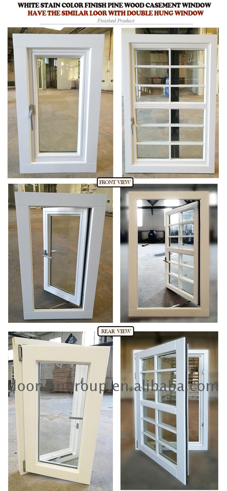 Popular sale in American Good quality white stain oak wood timber 36 x 48 casement window