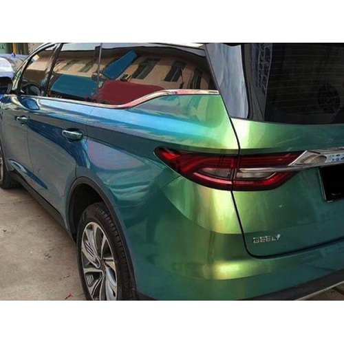 Metallic fantasy peacock green car wrap vinyl