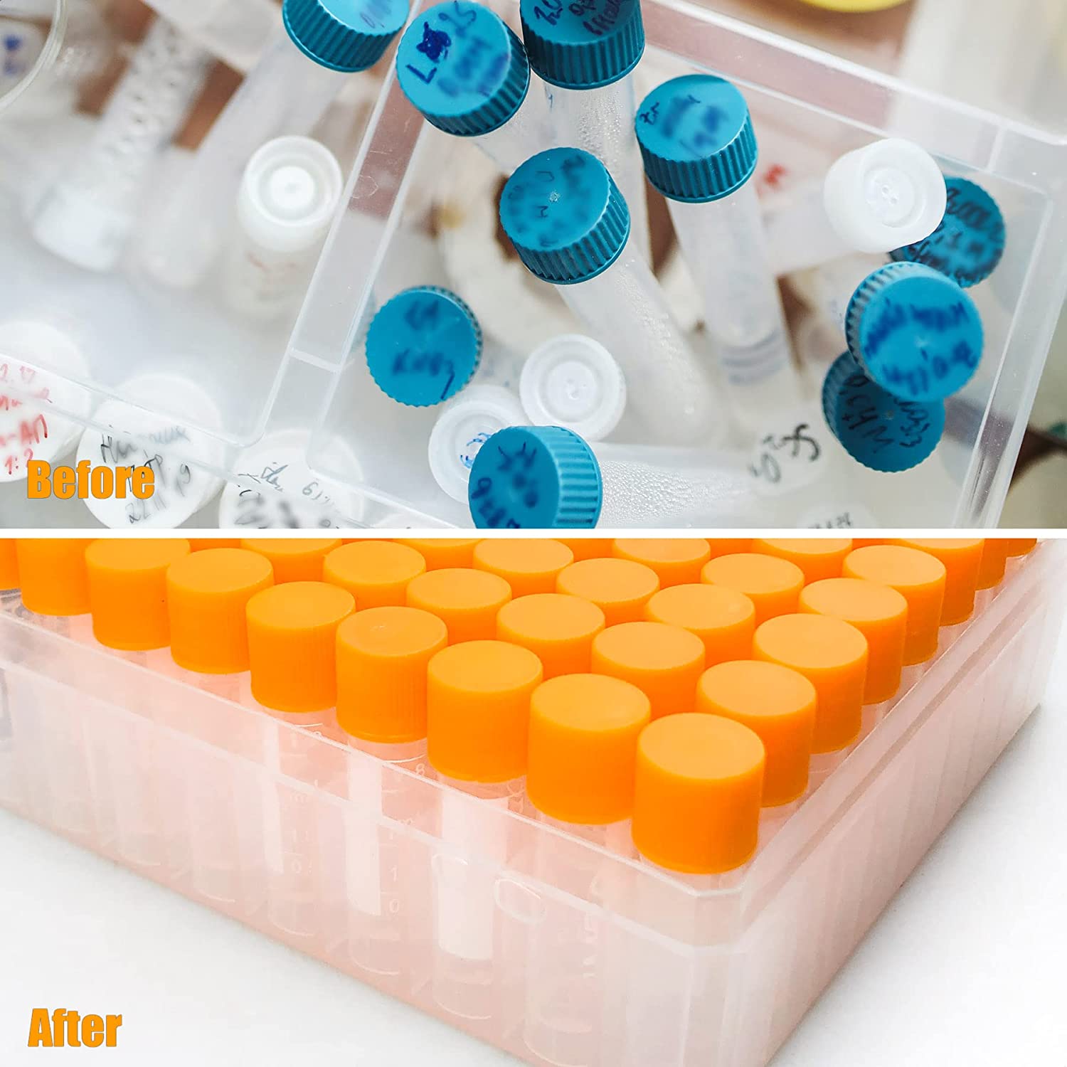 plastic cryovial tube box