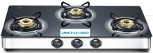 3 Burners Plus Schott Glass Top Gas Stove