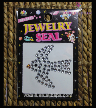 peace dove gem stone sticker