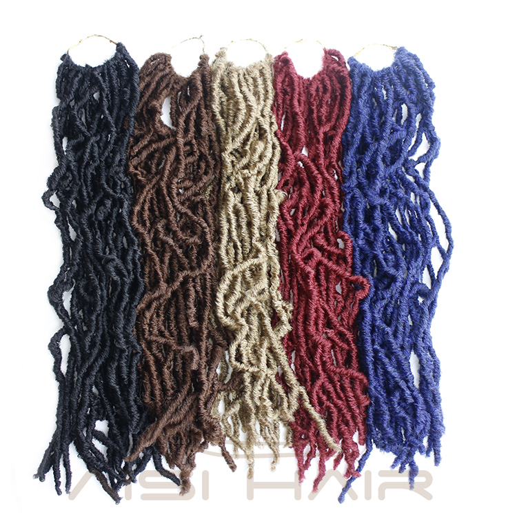 Aisi Hair Crochet Braids 18'' Most Natural Faux Locs Crochet Braid Premium Fiber Synthetic Hair African Roots Hair Extensions