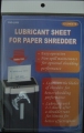 glijmiddel blad voor papier shredder