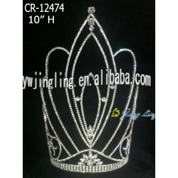 Tiara de moda de 10 pulgadas Big Crown para niña