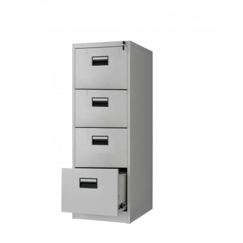 Gabinete de arquivo vertical de escritório de aço branco 4 gavetas