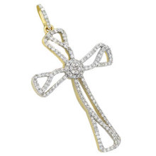 silver cross statement pendant