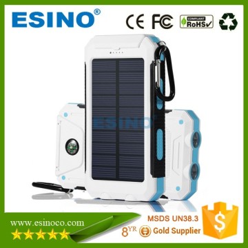 Compass solar power bank 10000mah with torch light