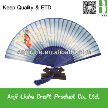 new products Japanese Style bamboo silk fan